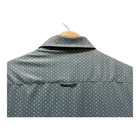 JACH’S New York Button Down Collar Shirt Men’s Lightweight Stretch Blue White XL - Picture 5 of 9